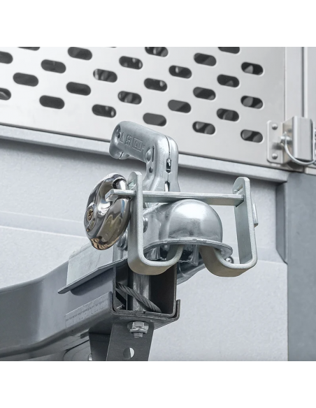 Support with anti-red lock and disc closure Support with anti-red lock and disc closure