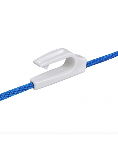 Crochet en plastique blanc pour rail, 20-25mm