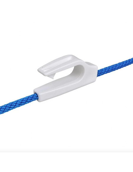 Crochet en plastique blanc pour rail, 20-25mm