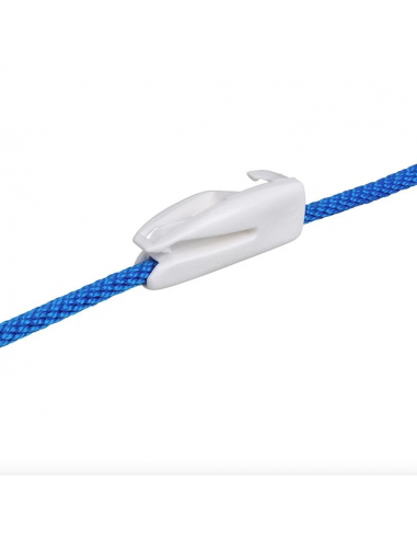 Gancho de plástico branco para fio de ferro, 6-8mm