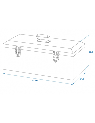 Toolbox, alluminio, 570 x 245 x 220 mm