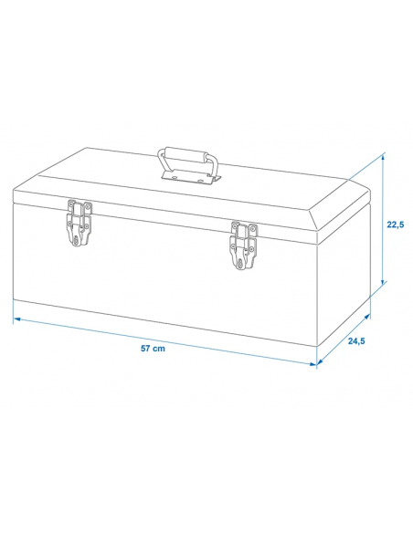 Caja de herramientas de aluminio 570 x 245 x 220 mm