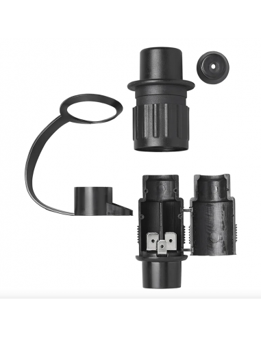 Adaptador estanco enchufe de remolque 3 pines de PVC