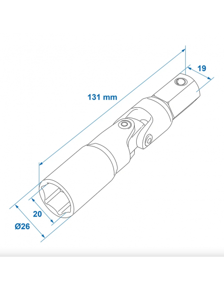 KoJack 19mm Gimbal Joint Adapter
