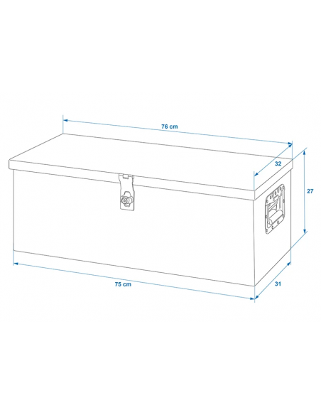 Caja de herramientas de aluminio 760 x 320 x alto 270 mm