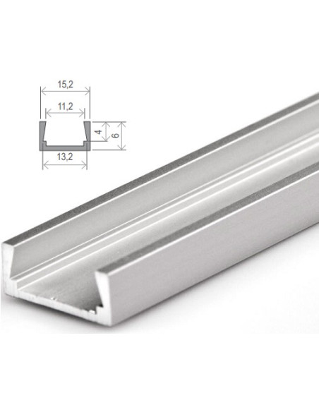 Aluminum Surface Profile for Leds 1 meter Aluminum Surface Profile for Leds 1 meter