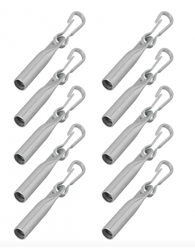 Terminal de cabo Ø8 mm com gancho 10 unidades