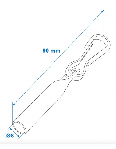 Cable terminal Ø8 mm with hook 10 units