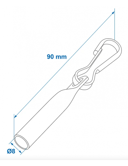 Cable terminal Ø8 mm with hook 10 units