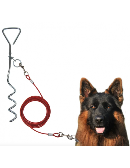 Espiral para segurar o cão com 4,5m cabo