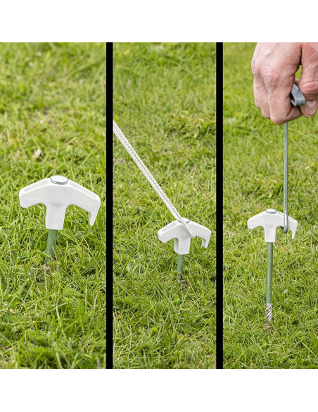 Maletín de piquetas metálicas con gancho 20 cm pack 20 uds