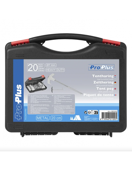 Maletín de piquetas metálicas con gancho 20 cm pack 20 uds