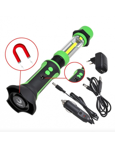 Lámpara linterna led flexible recargable con imán.