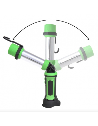 Lámpara linterna led flexible recargable con imán.