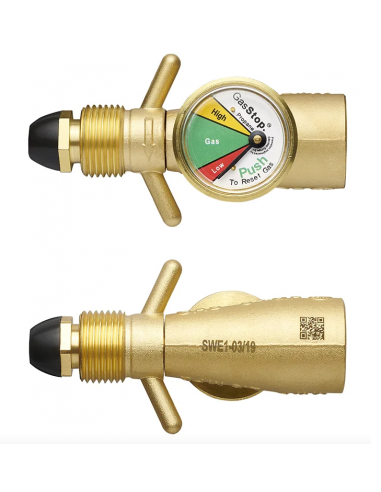 GasStop emergency closure valve for propane gas bottles in Sweden