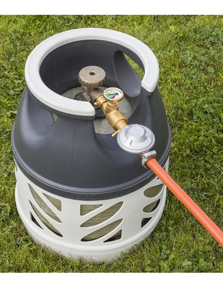 Robinet de fermeture d'urgence GasStop pour bouteilles de gaz propane en Suède