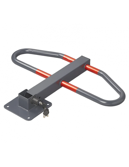 Barrier for parking with integrated lock