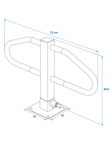 Barrier for parking with integrated lock