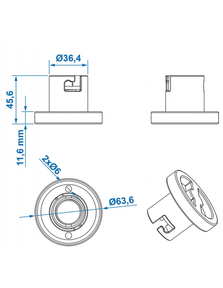 Short LPG filling cap