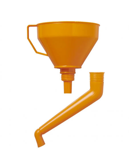 Embudo con tubo en ángulo naranja. Embudo con tubo en ángulo naranja.