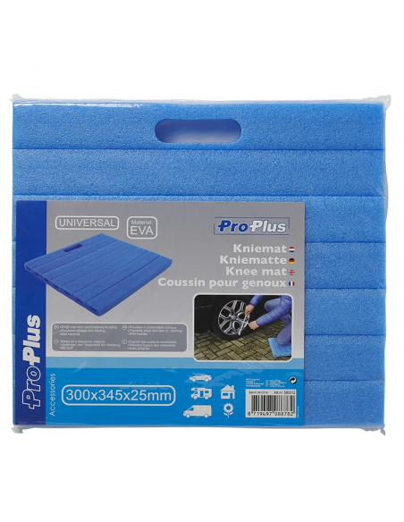 Il pad protegge le ginocchia blu.