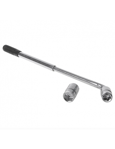 Llave con doble casquillo para rueda extensible