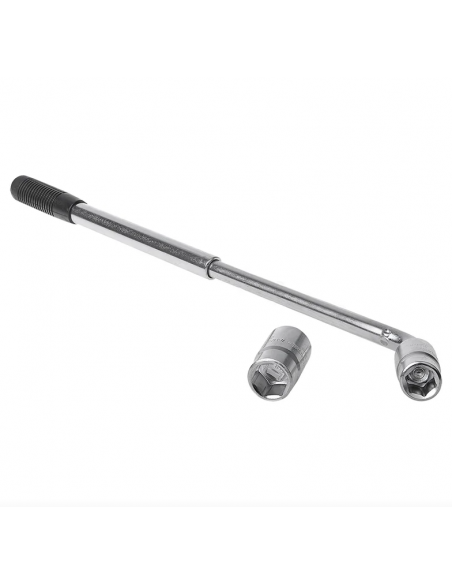 Llave con doble casquillo para rueda extensible