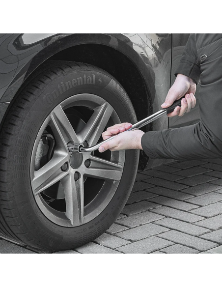 Llave con doble casquillo para rueda extensible