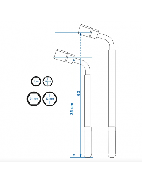 Llave rueda extensible