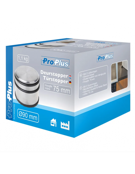 Porte en acier inoxydable Ø 90mm