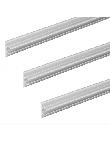 Riel canaleta aluminio con ángulo de 90° de 120 x 2,5 cm adhesivo x3 uds