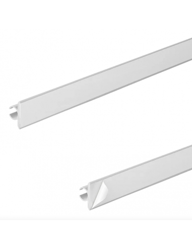 Riel canaleta aluminio con ángulo de 90° de 120 x 2,5 cm adhesivo x3 uds