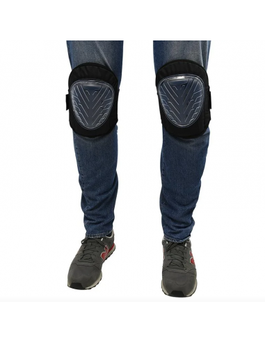 Conjunto de 2 joelheiras de gel na cor preta.