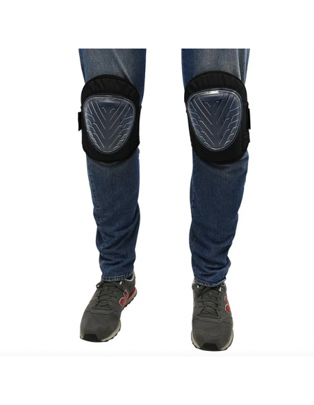 Set di 2 ginocchiere in gel di colore nero.