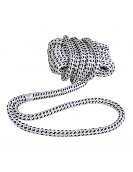 Taifun mooring rope, 12mm, 8m, white/black.