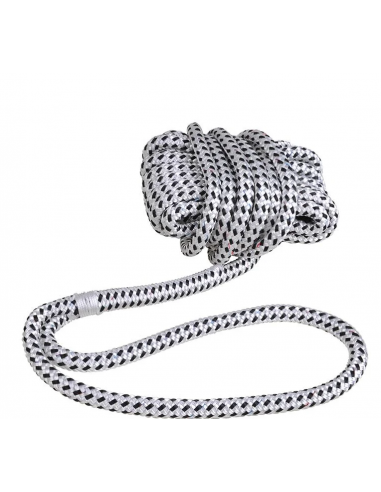 Corda di ormeggio su misura, 12mm, 12m, bianco/nero