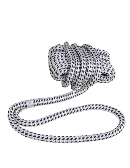 Corda di ormeggio su misura, 12mm, 12m, bianco/nero Corda di ormeggio su misura, 12mm, 12m, bianco/nero