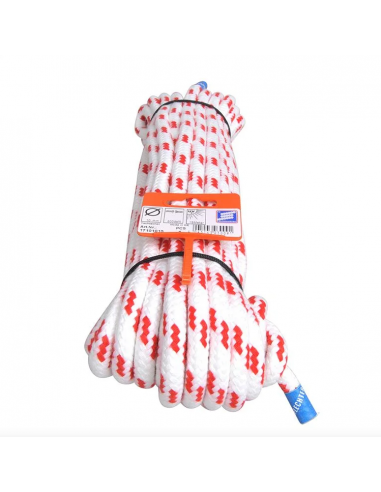 Courbe blanche et rouge 10mm x 15 m.