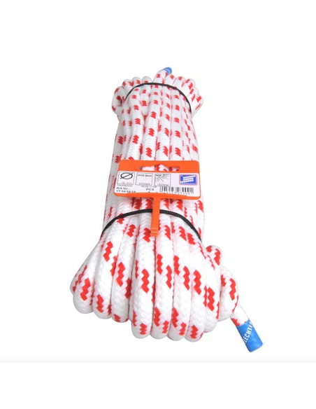 Courbe blanche et rouge 10mm x 15 m.