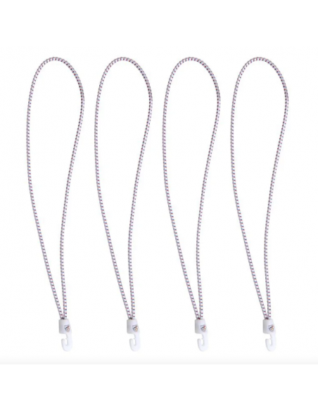 Cuerda amarre para vela con ganchos de nylon. 4 unidades