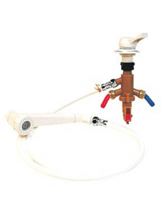 Torneira misturadora com interruptor branco