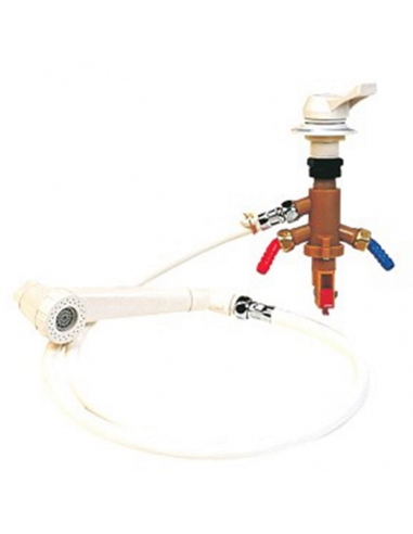 Torneira misturadora com interruptor branco