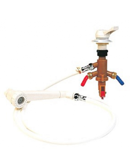 Robinet mélangeur avec interrupteur blanc Robinet mélangeur avec interrupteur blanc