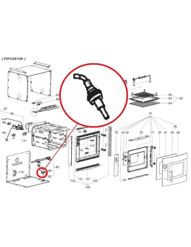 Horno termopar 850 MM