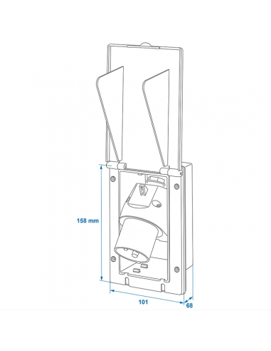 Außensteckdose 240 V CEE 17 Stecker