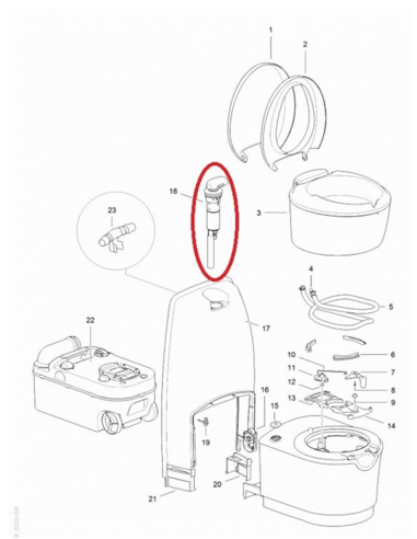 Pompa da bagno Thetford SC224C