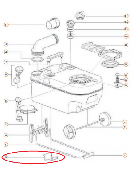 Waterproof tank clip SC220 Thetford