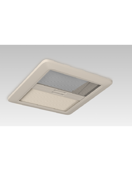 Claraboya Dometic 400 × 400 mm with forced ventilation and ceiling thickness 43 to 60 mm