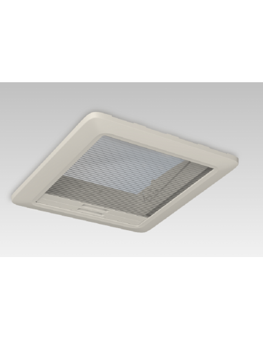 Claraboy Dometic 400 × 400 mm com ventilação forçada e espessura do teto 43 a 60 mm