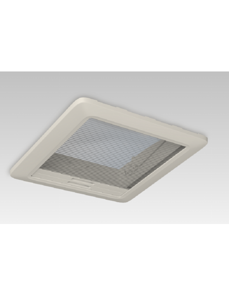 Claraboy Dometic 400 × 400 mm com ventilação forçada e espessura do teto 43 a 60 mm